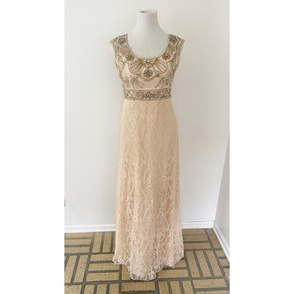 Sue Wong Nocturne Gown Dress Lace Beaded - Picture 1 of 15